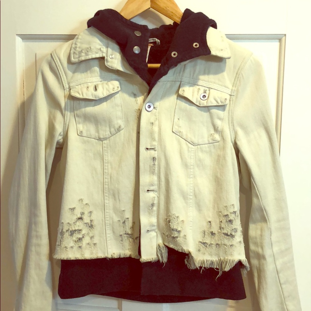 Free People Hooded denim Jacket